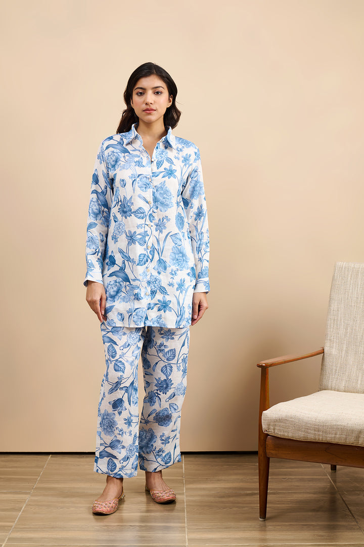 Linen Blue Co-Ord - SET OF 2