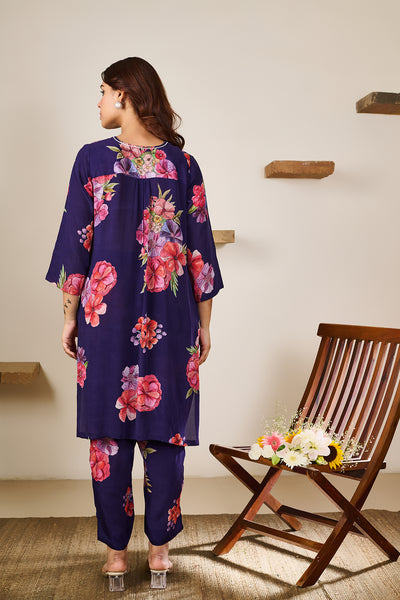 Zoya Purple Kurta - Set of 2