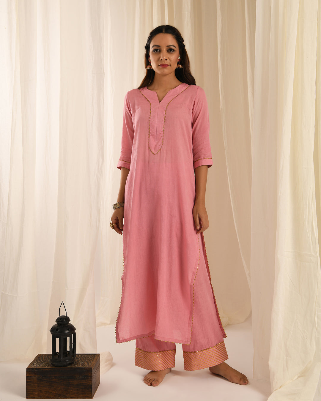 Old rose kurta set of 2