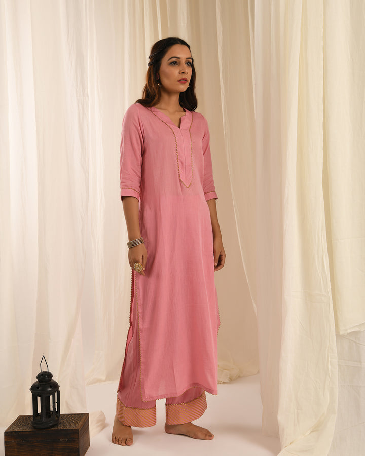 Old rose kurta set of 2