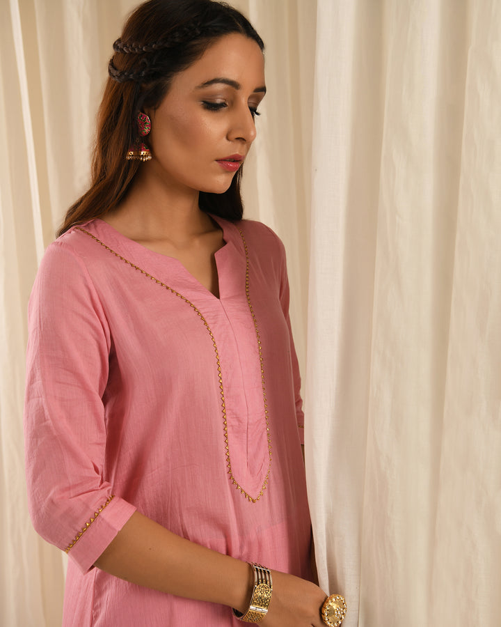 Old rose kurta set of 2