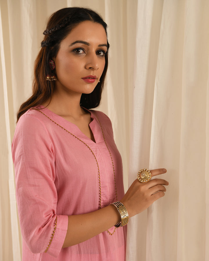 Old rose kurta set of 2