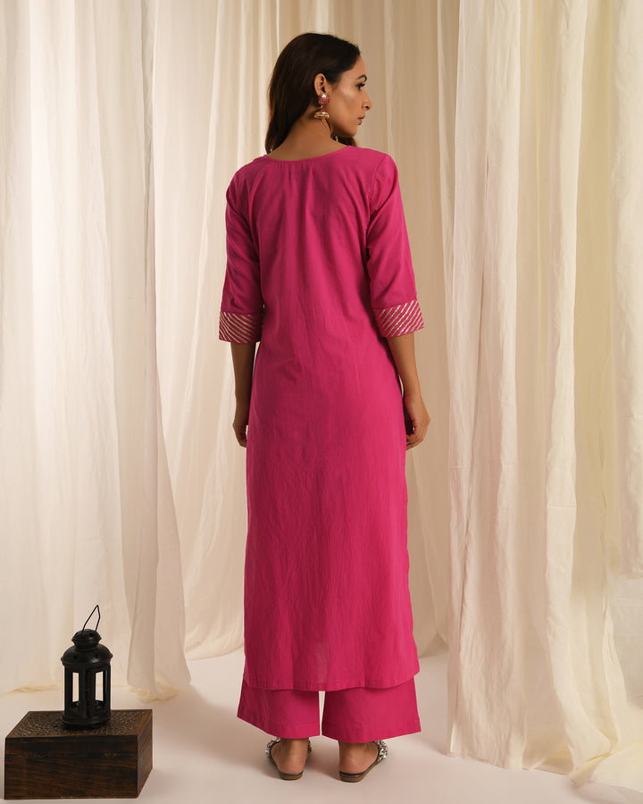 Rani gota kurta set of 3